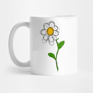 White Flower Mug